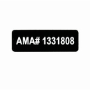 Acrylic Label For Name, Registration Number, Custom Text - Permanent Adhesive Identification Tags - Set of 3