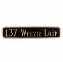 Address Marker - Wide Address Sign With House Number and Street Name Written Across - For Wall or Lawn Mount