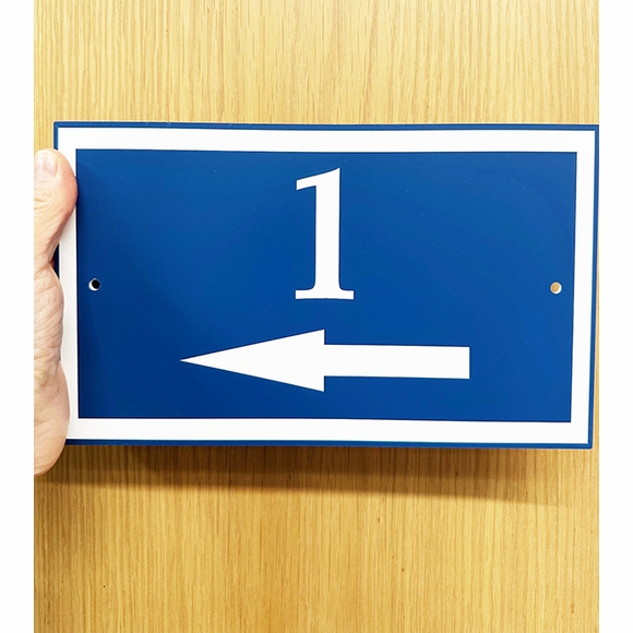 Address or Unit Sign With Arrow