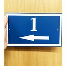 Address or Unit Sign With Arrow