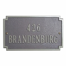 Address Plaque - Cut Out Corner Rectangle House Number Sign - Choose Your Color