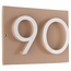 3D Address Plaque with 2 Offset Numbers - Contemporary House Number Sign - Choose Horizontal or Vertical