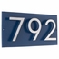 Address Plaque with 3 Offset 3D Numbers - Contemporary Floating House Sign - Choose Horizontal, Vertical, or Lawn Mount