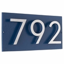 Address Plaque with 3 Offset 3D Numbers - Contemporary Floating House Sign - Choose Horizontal, Vertical, or Lawn Mount
