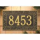 Address Plaque With Decorative Oak Leaf Border - Choose Your Color