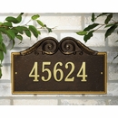 Address Plaque With Decorative Scroll Arch Top