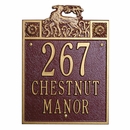 Address Plaque With Deer - Stag House Number Sign