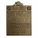 Address Plaque With Heron Catching Fish
