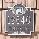 Address Plaque with Horse Head At Top - Equestrian House Number Sign