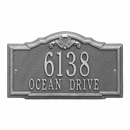 Address Plaque with House Number and Street Name - Decorative Metal Address Sign For Wall Mount or Optional Lawn Mount