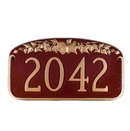 Address Plaque With Ivy Leaf - Nature Theme Custom Address Sign - Choose Your Color