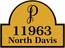 Address Plaque with Monogram Initial