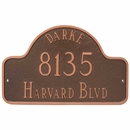 Address Plaque with Name, House Number, and Street Name - Large Arch Shape Sign