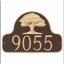 Address Plaque with Oak Tree, wall mount
