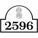 Address Plaque with Pineapple In Arch