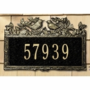 Address Plaque with Two Birds, Leaves, Branches, and Acorns - Wrens House Number Sign