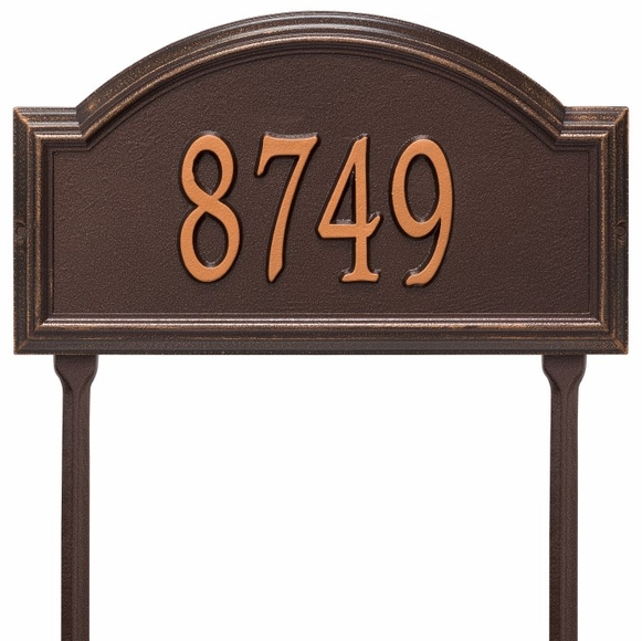Address Plate With Lawn Stakes
