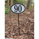 Address Sign for Yard with Lawn Mount Stake - House Number Address Plaque - CO69LM