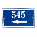 Address Sign or Direction Sign With Arrow Facing Right or Left