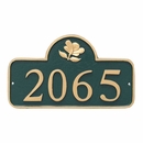 Address Sign Plaque With Flower in Arch Top