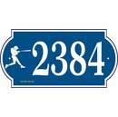 Address Sign with Baseball Symbol