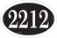Oval Address Plaque with Big Numbers
