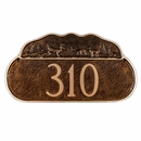 Address Sign with Deer and Wilderness Scene