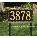 Address Sign with Egg and Dart Border For Wall or Optional Lawn Mount