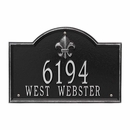 Address Sign With Fleur de Lis - Custom Metal Address Plaque