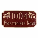Address Sign with House Number Between Ivy Leaves