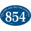 Address Sign with Military Service Motto - House Number Plaque