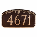 Address Sign With Pine Cones - Nature Theme Custom Address Plaque