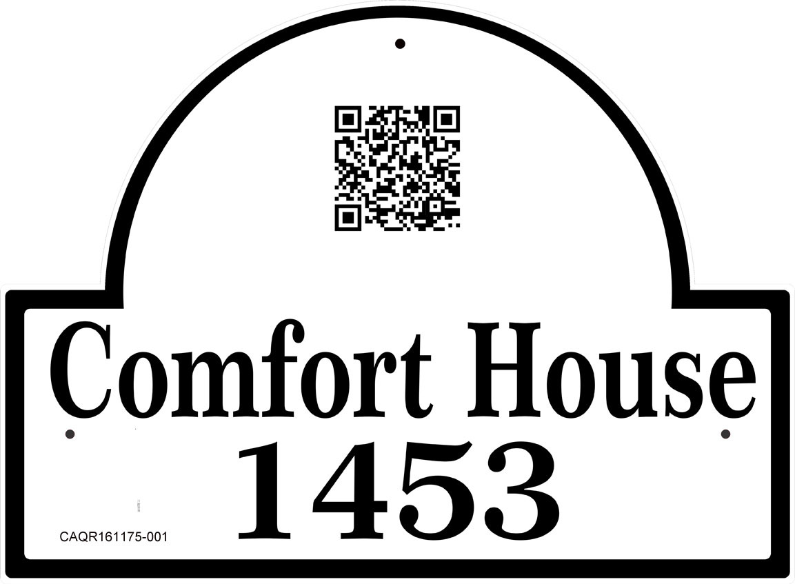 Address Sign with QR Code For Home, Office, Business