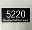 Address Sign With Reflective Numbers