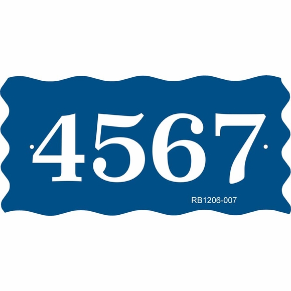 Address Sign with Scalloped Edges
