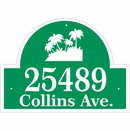 Address Sign With Tree - Choose Palm Tree, Bonsai Tree Or Other Tree