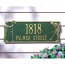 Address Sign With Two Golfers On Greens - Golf Theme Address Plaque