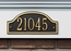 Small Address Plaque - Arch Shape House Number Sign