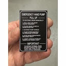 Aircraft Operating Placard
