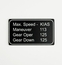 Aircraft Operating Placard