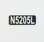 Aircraft Registration Label - N Number Tag
