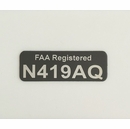 Aircraft Registration Label - N Number Tag