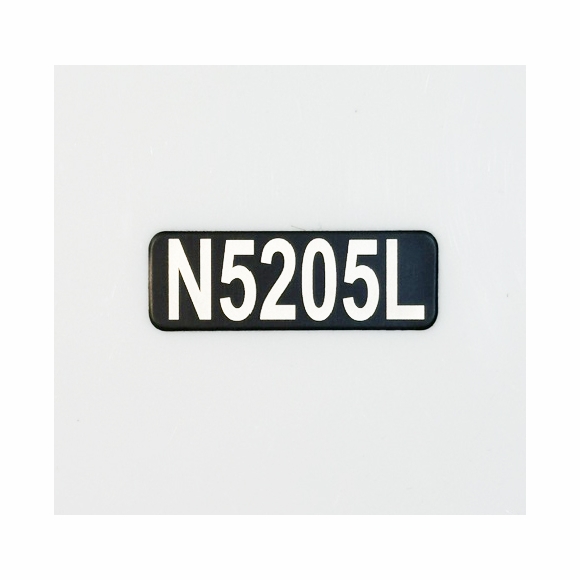 Aircraft Registration Label - N Number Tag