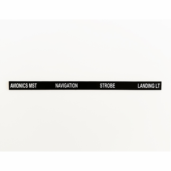 Aircraft Toggle Switch Placard | Custom Engraved Switch Labels