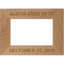 Aliens Land In New York - Custom Engraved Picture Frame For Your Blue Light Sky Photo