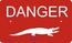Alligator Warning Sign - Danger