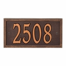 AlumaCast Metal Address Plaque Antique Copper