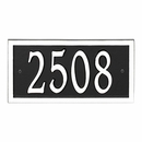 AlumaCast Metal Address Plaque Black with White