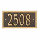 AlumaCast Metal Address Plaque Bronze with Gold