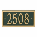 AlumaCast Metal Address Plaque Green with Gold